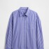 V-POPLIN BIG SHIRT BLUE WHITE STRIPE