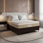 SOMIER NOGAL RELAX MATRIMONIAL 1.38X1.88 MARRON BASE+COLCHON Unica