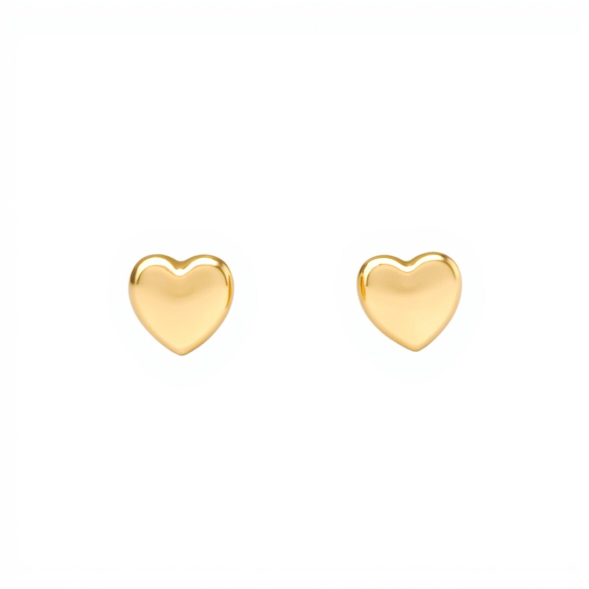 Caravanas Corazón de oro - Oro bajo - Sin piedra- CA8073 - sinpiedra 