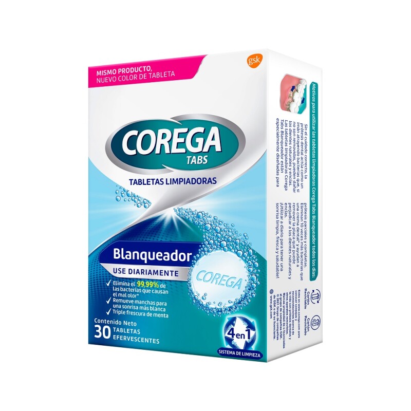 Blanqueador Para Prótesis Corega 30 Tabletas Blanqueador Para Prótesis Corega 30 Tabletas