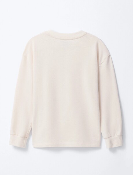 CAMISETA MANGA LARGA INFANTIL CON ESTAMPA BEIGE
