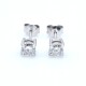 Caravanas en oro 18k blanco y brillantes Caravanas en oro 18k blanco y brillantes