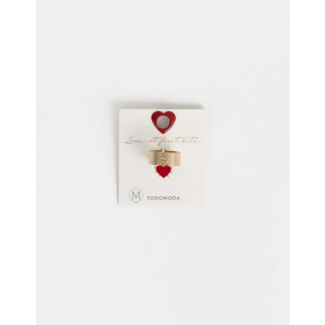 Anillo Con Corazón Dorado