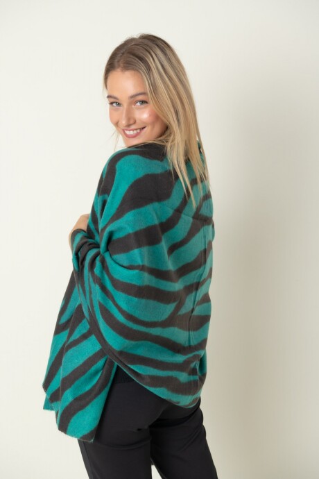 PASHMINA JASPE CEBRA Verde