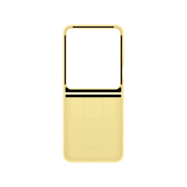 Funda Samsung Silicone Case con Anillo para Galaxy Z Flip6 Yellow