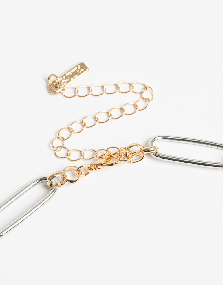 Collares Cortos Metal Collar Corto Metal Biplating - Dorado