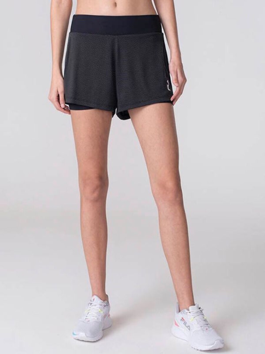 Short deportivo para mujer FILA Duplo ComforTech - Negro/blanco 