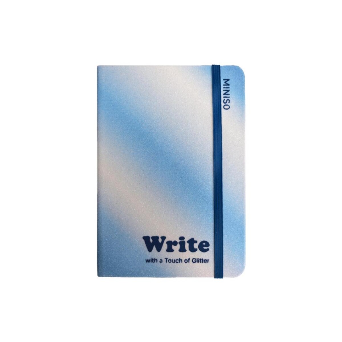 Cuaderno glitter degradé A6 - celeste 