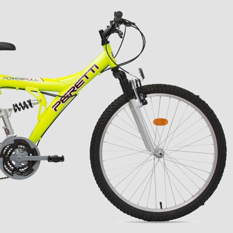 Bicicleta Montaña Peretti MTB Doble Suspensión Acero R26 21V Amarillo