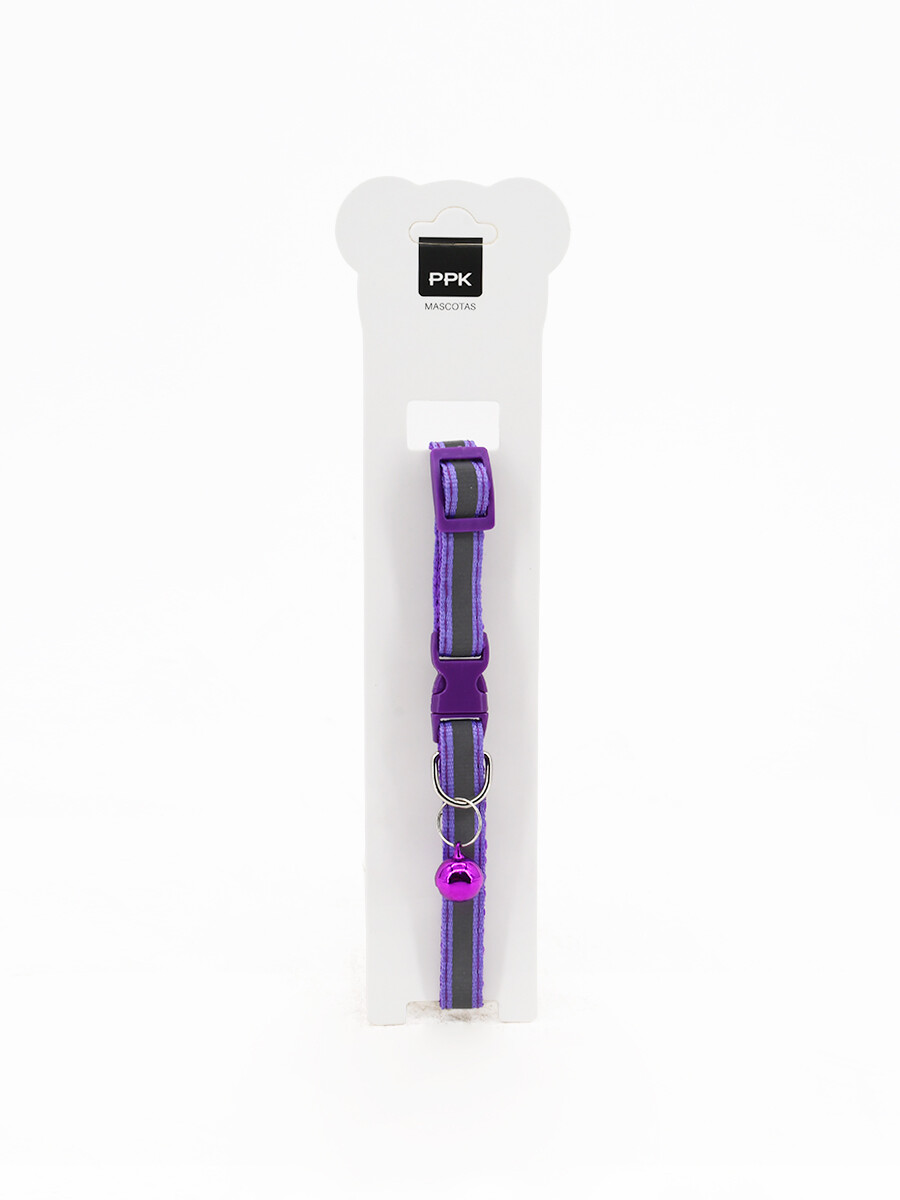 COLLAR CAT CAMPANA REFLEX - LILA 