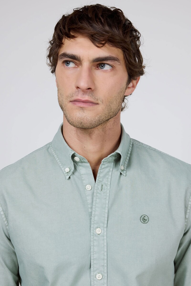 Camisa Garment Dyed Verde