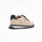 ZAPATILLA CUERO DAMA COLOR GRIS SUELA SINTETICA GRIS CLARO/NEGRO/NARANJA