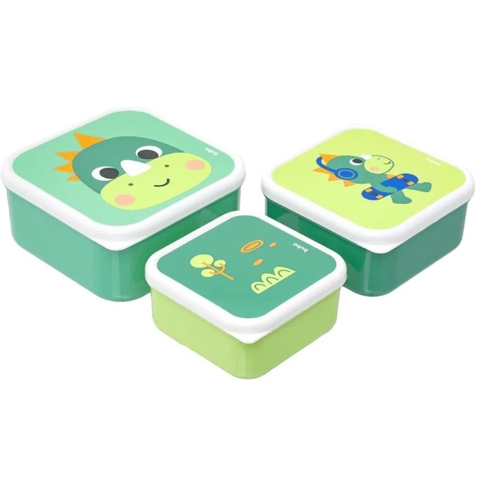 Set x3 tupper animales BUBA dino bubazoo