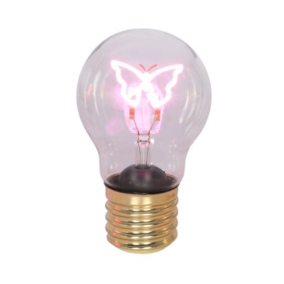 Veladora tipo bombilla de luz diseño de mariposa USB Veladora tipo bombilla de luz diseño de mariposa USB