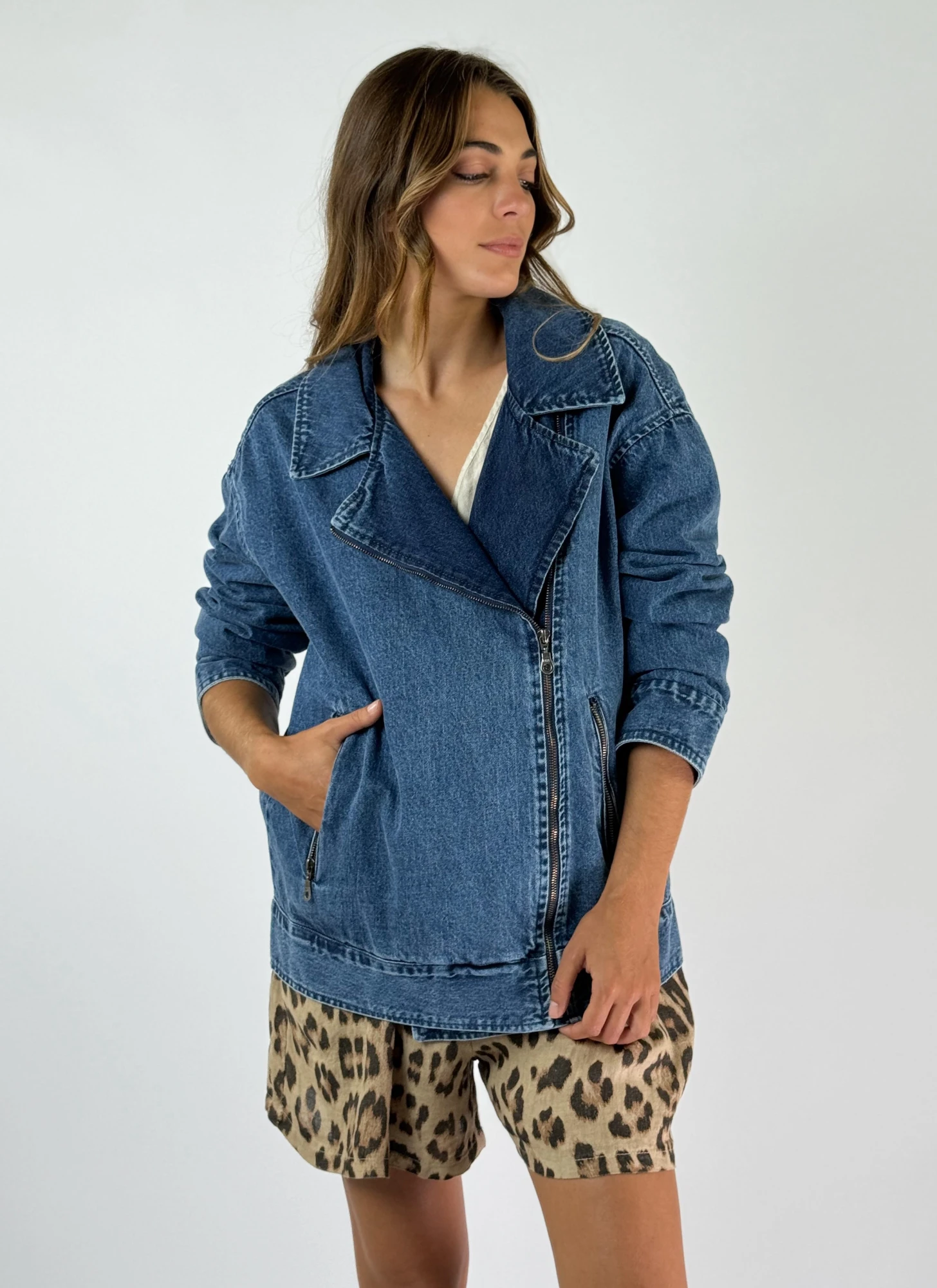 CAMPERA CRETA JEAN azul s