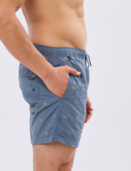SHORT DE BAÑO BORDADO Piedra