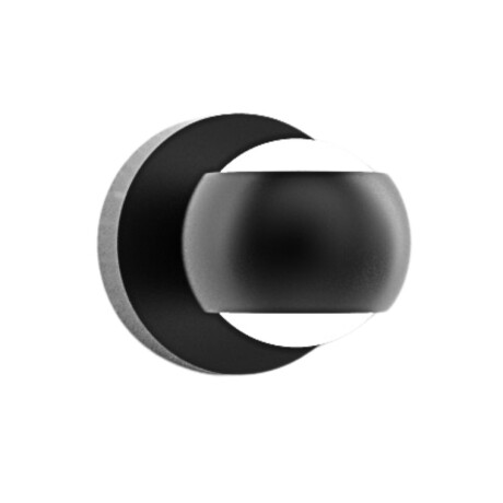 Aplique Led Bidireccional de Pared tipo spot esfera minimalista NEGRO