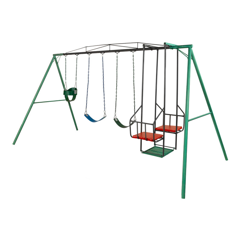 Hamaca de Plaza con silla doble, 2 hamacas de cincha y hamacad de bebé altura 2,15 mts Hamaca de Plaza con silla doble, 2 hamacas de cincha y hamacad de bebé altura 2,15 mts