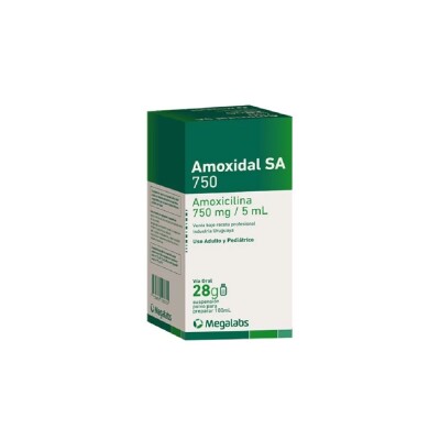 Amoxidal Sa Suspensión 750 Mg. 100 Ml. Amoxidal Sa Suspensión 750 Mg. 100 Ml.