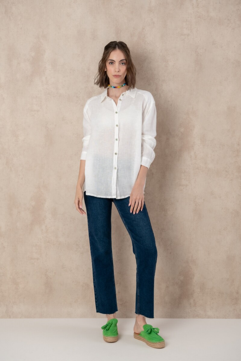 Camisa lino Miya - Off White 