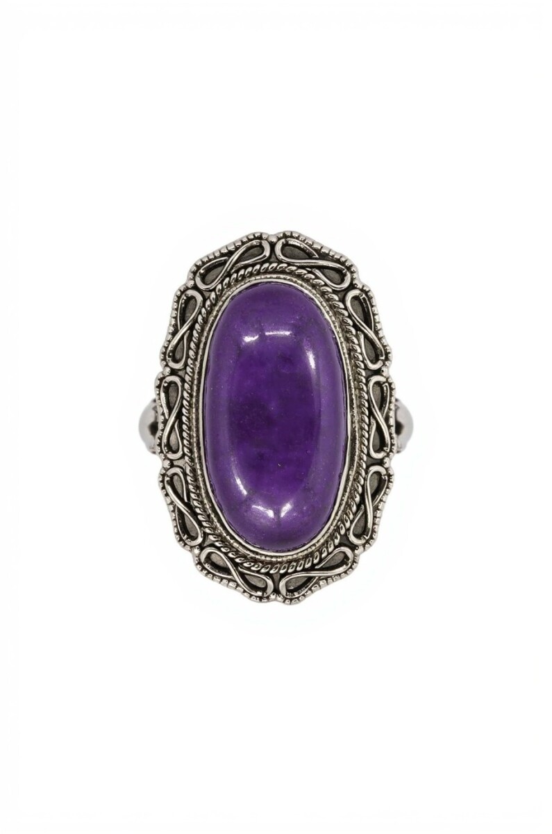 Anillo Oval Amatista Imperial . Plata 925 - AN4752 - sinpiedra 