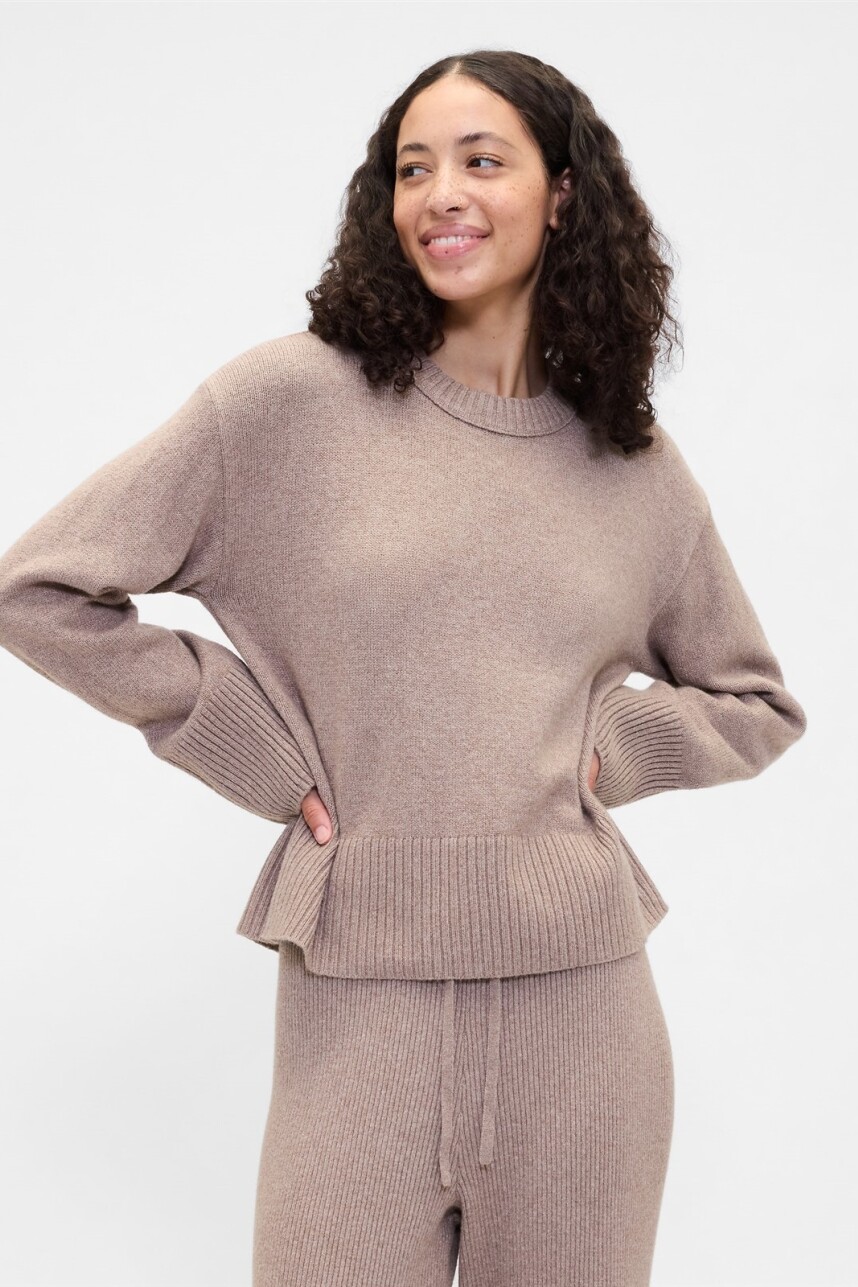 Buzo Cashsoft Mujer Flannel Taupe