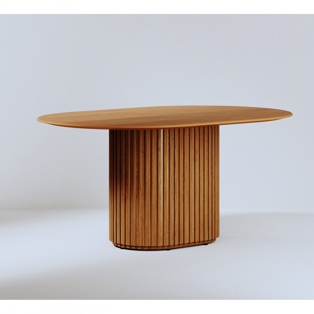 Mesa de Comedor 1.6 Oval - Línea Manhattan Marrón