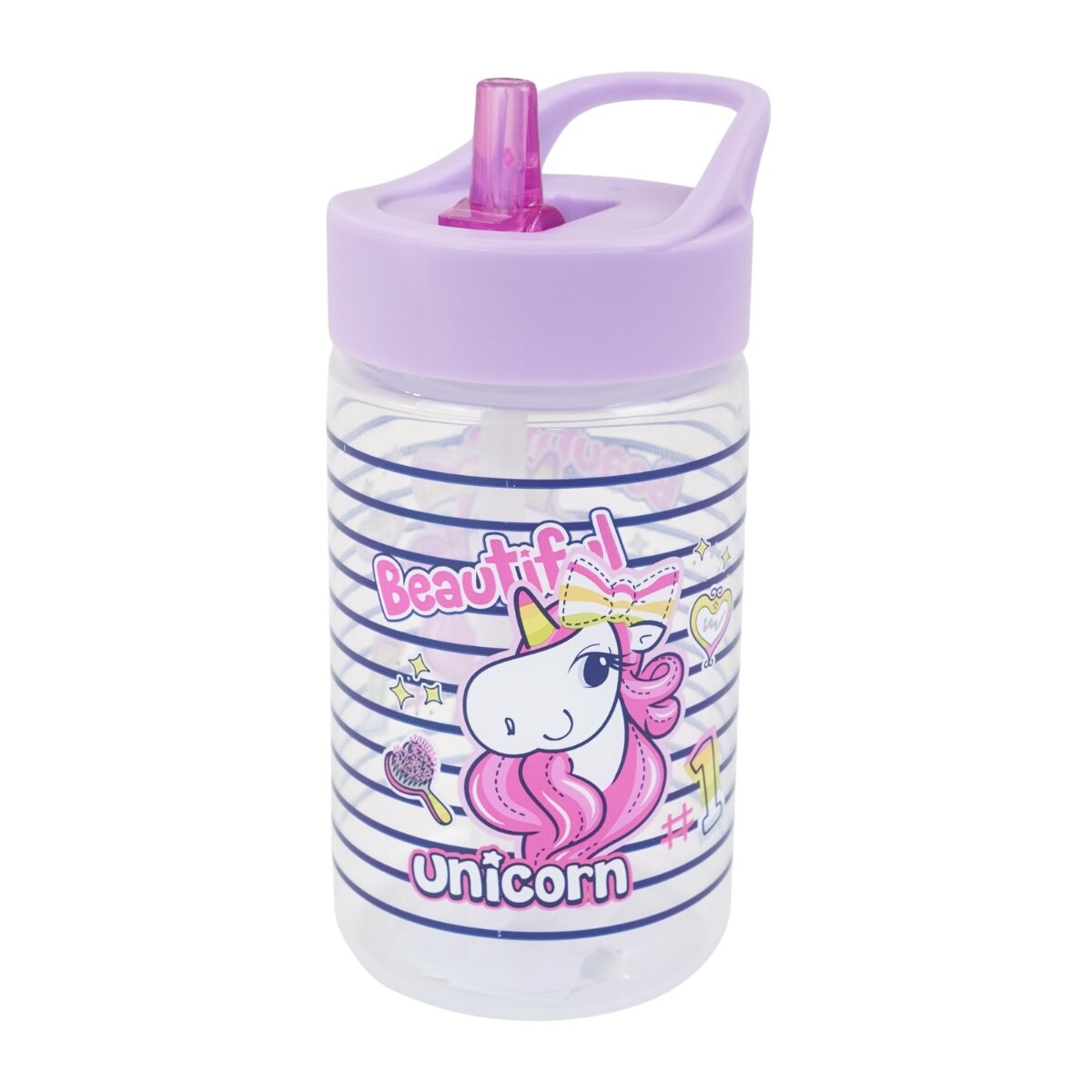 Botella Herevin con diseño y sorbito 430ml 