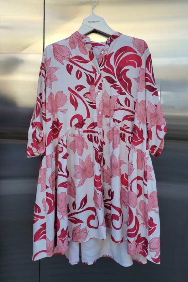 Vestido Cala Estampa Rojo
