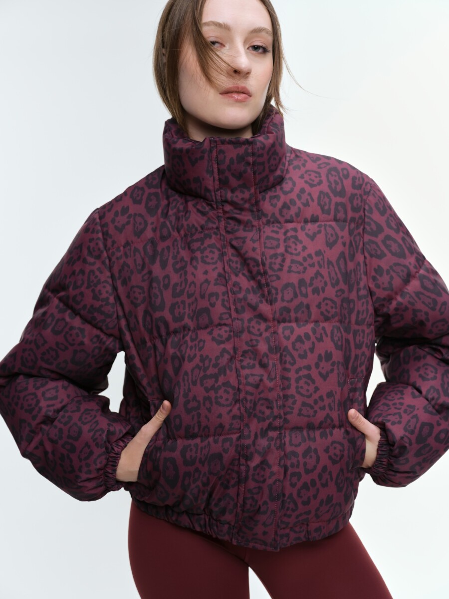 Campera Leopardo - Burdeos 