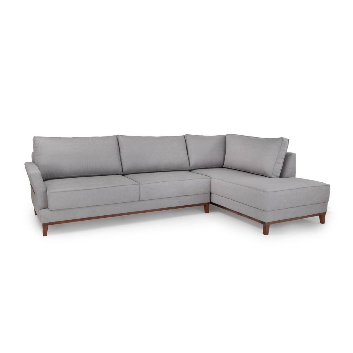 Rinconera Amadeus Chica - Tela Microfibra - Chaise Derecho - 2159 (Gris) 