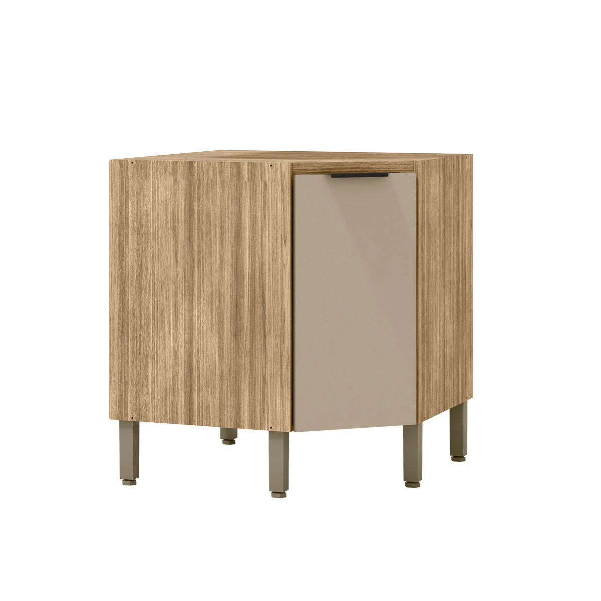 Modulo Inferior Esquinero Sin Tapa Para Cocina Una Puertas 