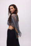 Poncho Sevilla Negro y Plata