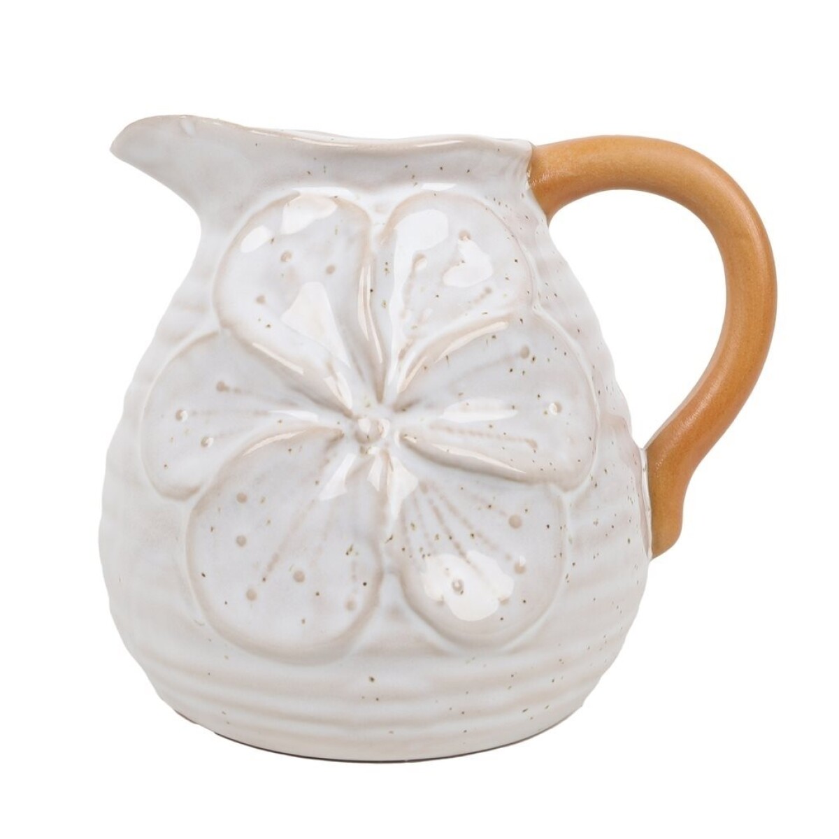 FLORERO JARRITA CERAMICA 13x10.5x11CM NATURAL 