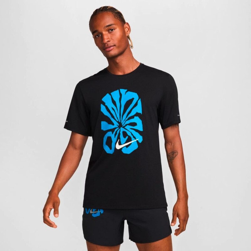 Camiseta Nike Dri-Fit Rise 365 Run Energy de Hombre Negro