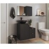 Mueble Baño Arte Cas Bacha Y Espejo Premium 15mm Gris Oscuro Mueble Baño Arte Cas Bacha Y Espejo Premium 15mm Gris Oscuro