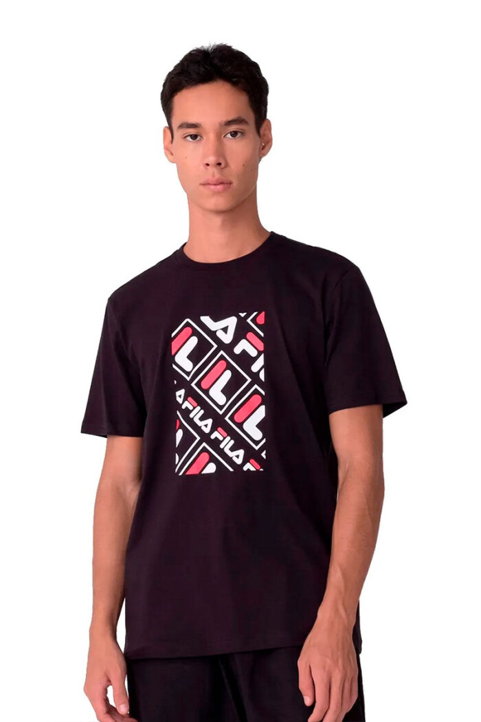 REMERA HOMBRE FILA OUTLINE LOGOS Negro