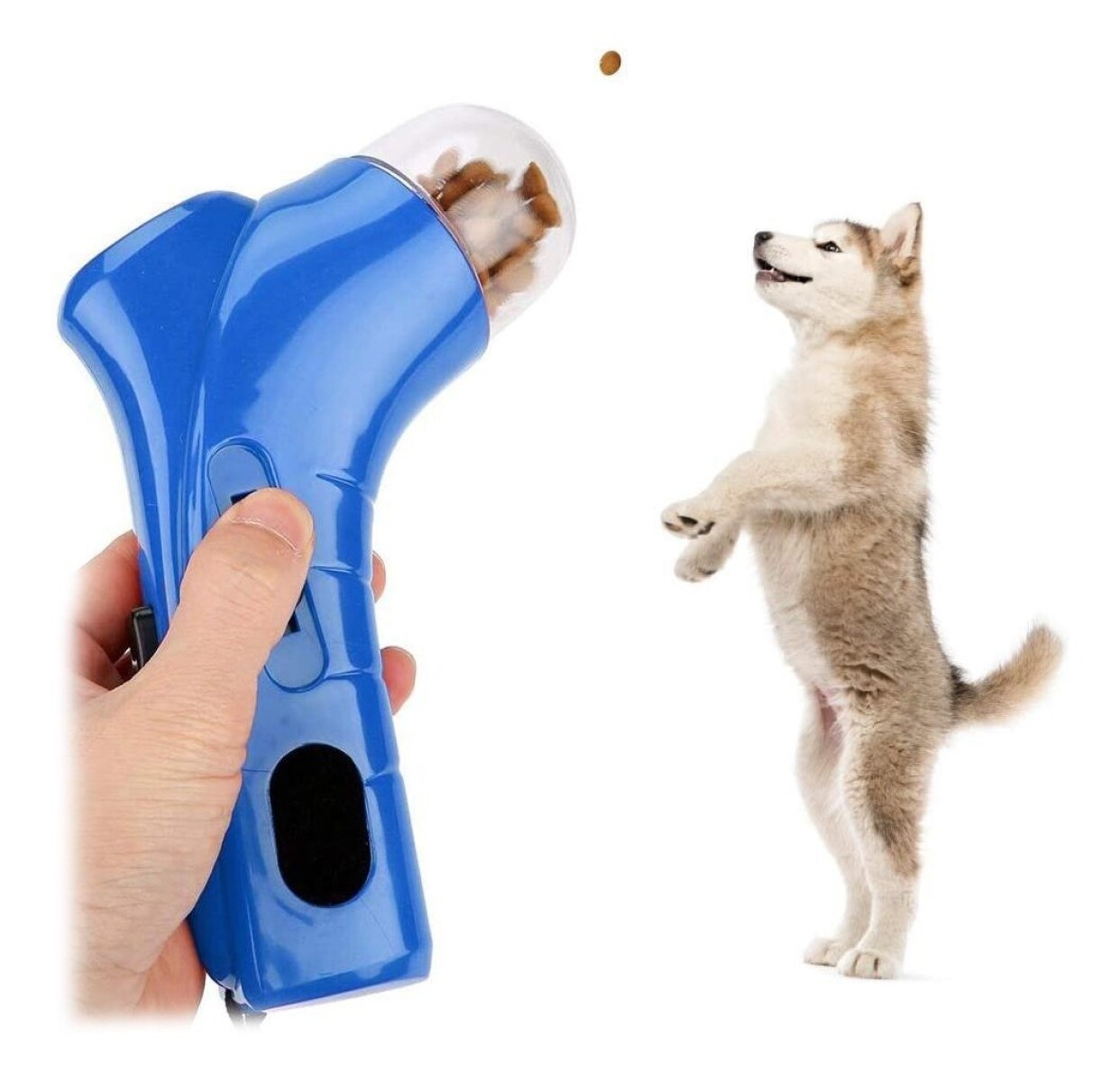 Pistola Lanzador Premios Mascota Perro Gato Interactivo - Color Variante Azul 