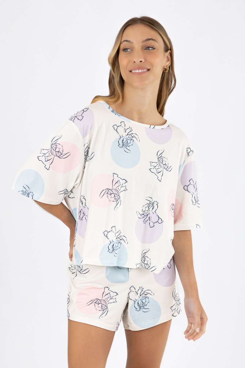 Pijama stitch - Blanco 