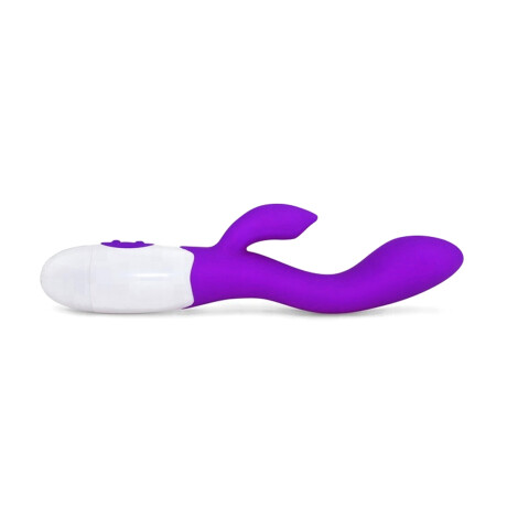 Vibrador Con Doble Estímulo Desing Curvo Recargable USB Violeta