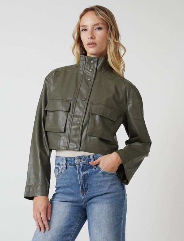 Chaqueta Eco Cuero OLIVA