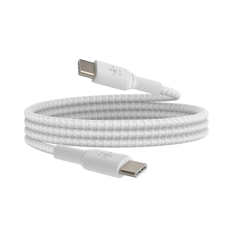 Belkin Cable Trenzado USB-C a USB-C 60W (1m) - White Belkin Cable Trenzado USB-C a USB-C 60W (1m) - White