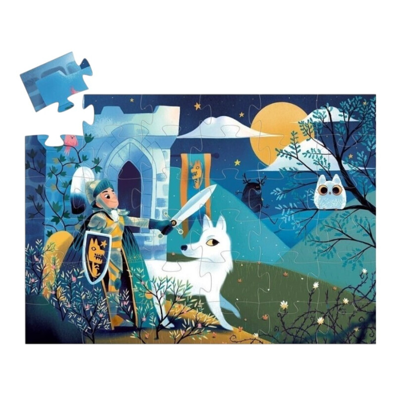 Puzzle Silueta Caballero Luna Llena Djeco Puzzle Silueta Caballero Luna Llena Djeco
