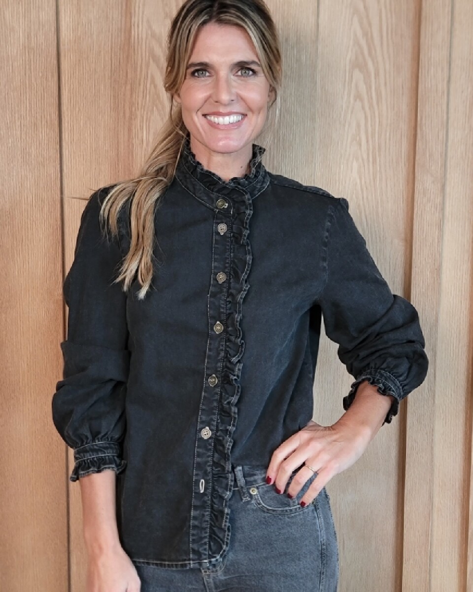 Camisa Franca - Denim Negro 