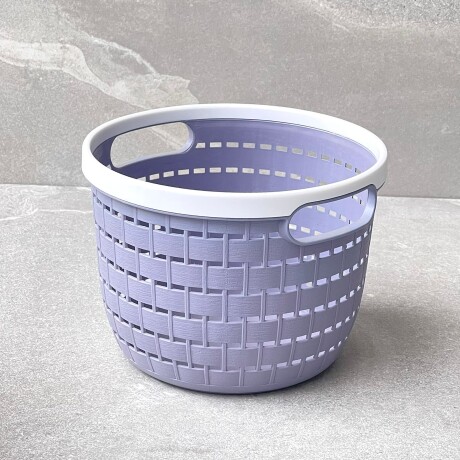 Canasto Plástico Violeta Circular Pequeño 16cm x Ø 18cm Canasto Plástico Violeta Circular Pequeño 16cm x Ø 18cm