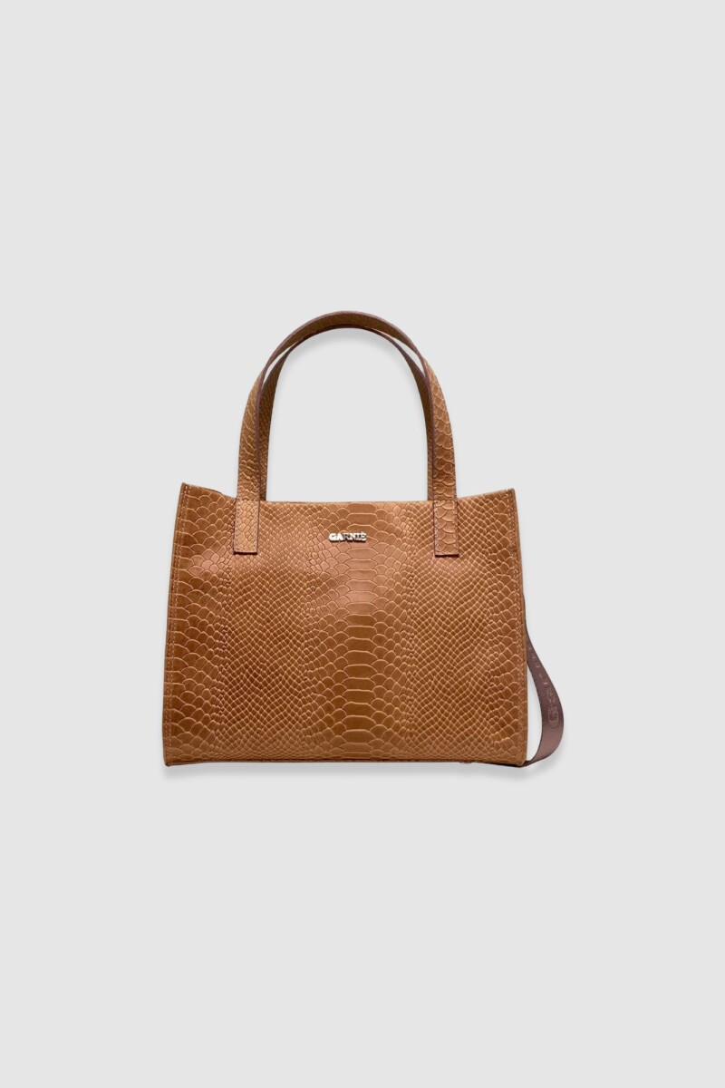 Cartera Bea - Reptil Beige 