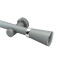 Barrote cortina de metal 2 m + 2 Soportes PLATEADO