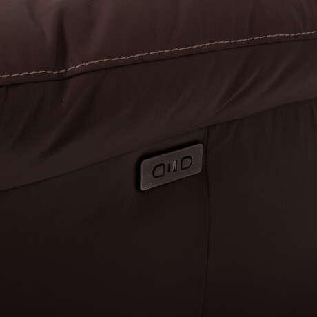 SOFÁ RECLINER 3 CUERPOS CUERO-100-NATURAL MARRON IMPERIAL CHOC.