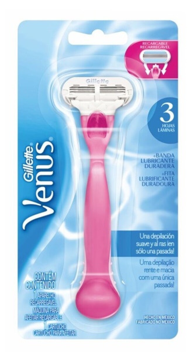 Afeitadora Venus Rosa Razor con Repuesto 