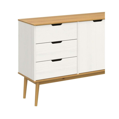 Aparador 2 Puertas 3 Cajones Linea Nordica Roble/Blanco